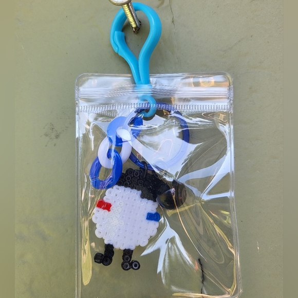 Handmade QSMP Perler Bead Eggs Keychain, Backpack Charm - Picture 11 of 13